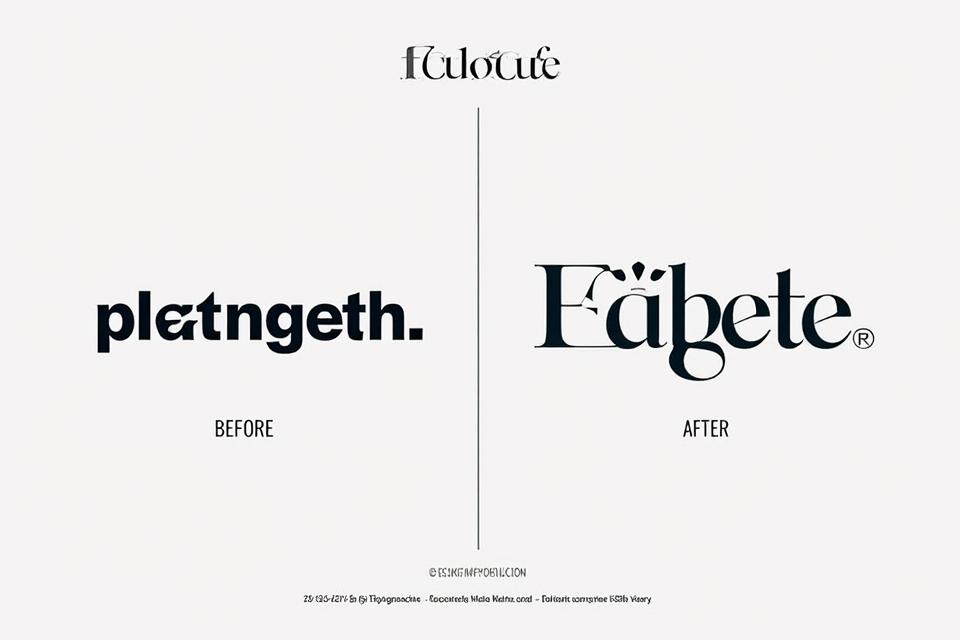 Études de cas avant/après - Résultats typographie sur mesure